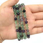 6mm Fluorite Gemstone Unisex Stretch Bracelet
