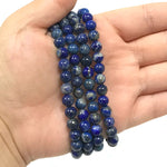 6mm Lapis Lazuli Gemstone Handmade Unisex Stretch Bracelet