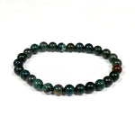 6mm Bloodstone Gemstone Unisex Stretch Bracelet