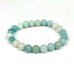 8mm Blue Amazonite Gemstone Unisex Stretch Bracelet