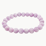 8mm Kunzite Unisex Handmade Stretch Bracelet