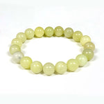 10mm Green Jade Gemstone Unisex Handmade Stretch Bracelet