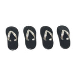 Sterling Silver Black Onyx Flip Flop Pendants