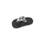 Sterling Silver Black Onyx Flip Flop Pendants