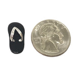 Sterling Silver Black Onyx Flip Flop Pendants