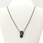 Sterling Silver Black Onyx Flip Flop Pendants