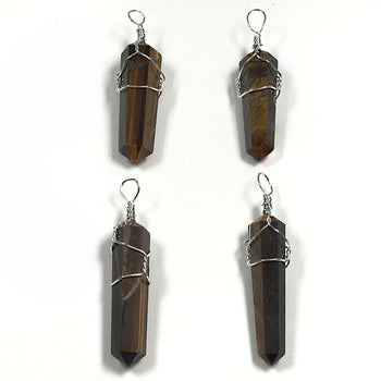Tiger Eye Crystal Point Pendants Wholesale - Gem Avenue