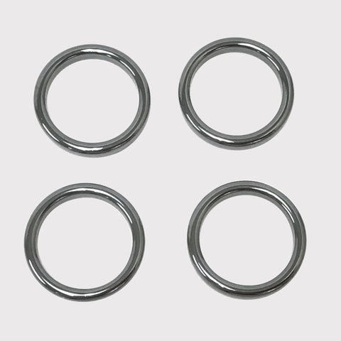 3mm Hematite Gemstone Rings ( Pack of 4 )
