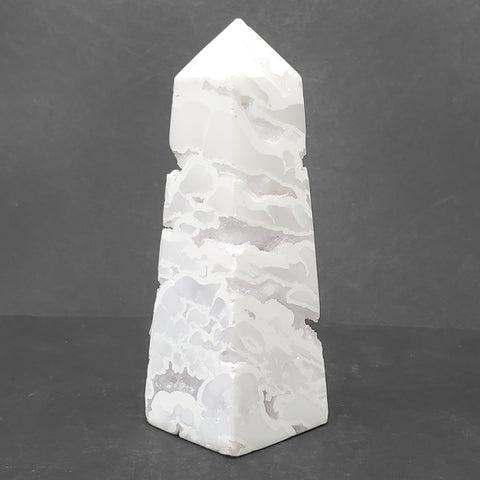 White Plume Agate Obelisk Towers #0021