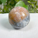 Polished Pink Plume Agate Sphere Decor Ball - 13-0096