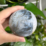 Polished Plume Agate Sphere Decor Ball - 13-0097