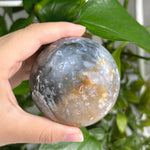Polished Plume Agate Sphere Decor Ball - 13-0097