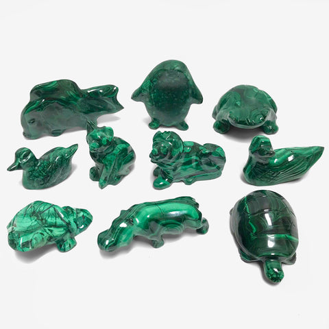 Malachite Animal Figurines from Congo Wholesale - Gem Avenue