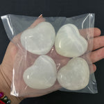 Natural Selenite Puffed Heart