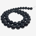 Natural Black Obsidian Bead Strand for Jewelry Making