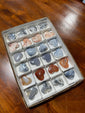 24 Piece Mixed Stone Hearts Flat - Gem Avenue Wholesale
