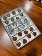 24 Piece Mixed Stone Hearts Flat - Gem Avenue Wholesale