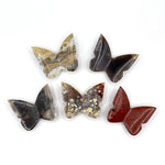 Set of 5 Natural Mixed Crystal Handcrafted Butterfly Figurines