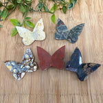 Set of 5 Natural Handcrafted Assorted Mixed Crystal Butterfly Figurine