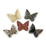Set of 5 Natural Handcrafted Assorted Mixed Crystal Butterfly Figurine