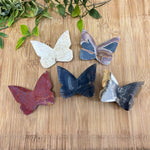 Set of 5 Wholesale Natural Handcrafted Mixed Crystal Butterfly Figurine