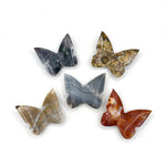 Set of 5 Wholesale Natural Handcrafted Mixed Crystal Butterfly Figurines