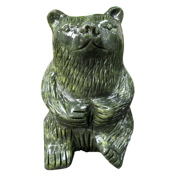 Nephrite Jade Bear Figurine - RAN498