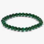 6mm Natural Malachite Gemstone Rounds Bead Unisex Stretch Bracelet