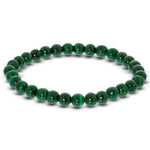 6mm Natural Malachite Gemstone Rounds Bead Unisex Stretch Bracelet