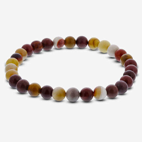 Mookaite Gemstone Bead Unisex Stretch Bracelet - Gem Avenue