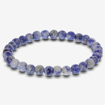 Sodalite Gemstone Bead Unisex Stretch Bracelet - Gem Avenue