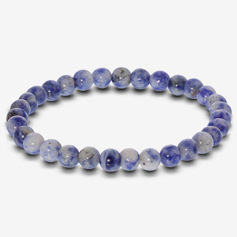 Sodalite Gemstone Bead Unisex Stretch Bracelet - Gem Avenue