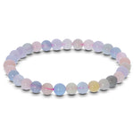 6mm Morganite Gemstone Unisex Stretch Bracelet