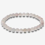 6mm Rainbow Moonstone Gemstone Bead Unisex Stretch Bracelet
