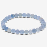 6mm Aquamarine Gemstone Unisex Stretch Bracelet