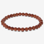 6mm Goldstone Gemstone Unisex Stretch Bracelet