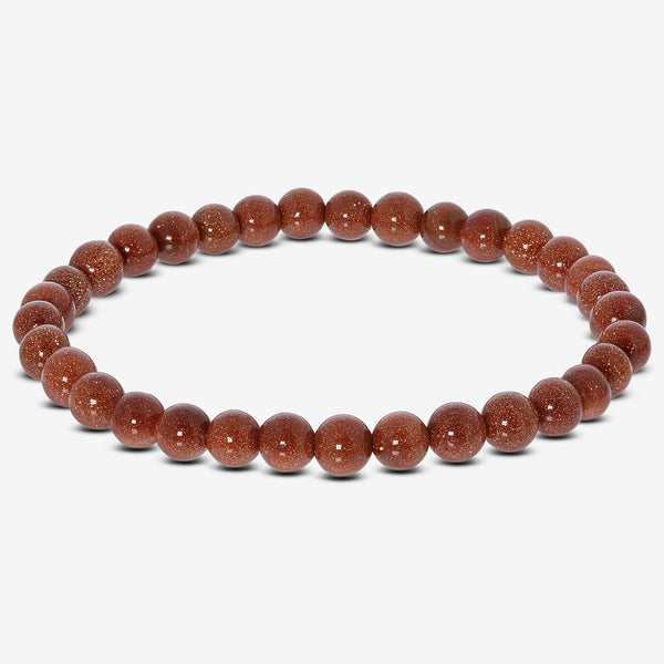 Goldstone Gemstone Bead Unisex Stretch Bracelet - Gem Avenue