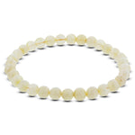 6mm Citrine Gemstone Round Bead Unisex Stretch Bracelet