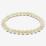 6mm Citrine Gemstone Round Bead Unisex Stretch Bracelet