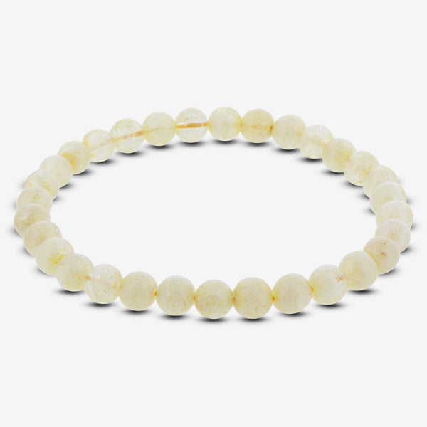 Natural Citrine Gemstone Bead Handmade Stretch Unisex Bracelet - Gem Avenue