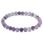 6mm Lepidolite Gemstone Unisex Stretch Bracelet