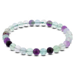 6mm Fluorite Gemstone Unisex Stretch Bracelet