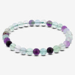 6mm Fluorite Gemstone Unisex Stretch Bracelet