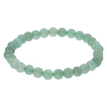 6mm Green Aventurine Gemstone Bead Unisex Stretch Bracelet
