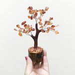 Natural Carnelian Gemstone Tree - 60 Beads
