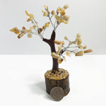 Natural Yellow Agate Gemstone Tree - 60 Beads