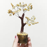 Natural Yellow Agate Gemstone Tree - 60 Beads