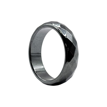 Natural Hematite Band Ring - Gem Avenue Retail