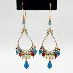 Fire Polished Bead Teardrop Earrings with Hypoallergenic Stainless Steel Hooks