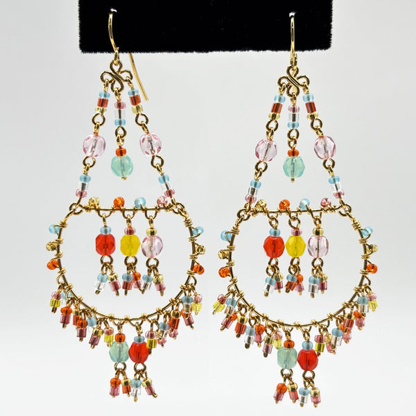 Hypoallergenic Stainless Steel Fire Polished Bead Chandelier Earring Collection